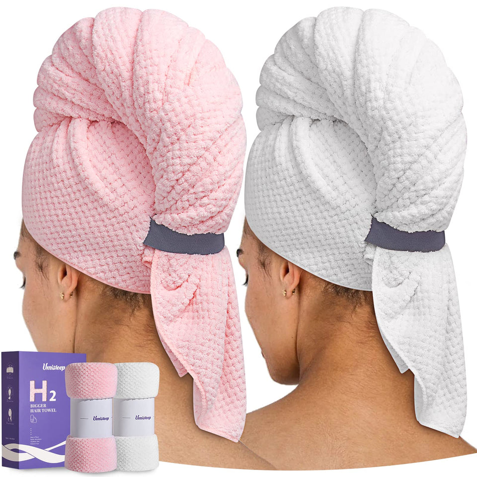 Umisleep front packaging showing two towel colors and fast-dry benefit