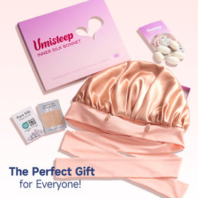 Umisleep bonnet on nightstand illustrating breathable sleep-friendly use