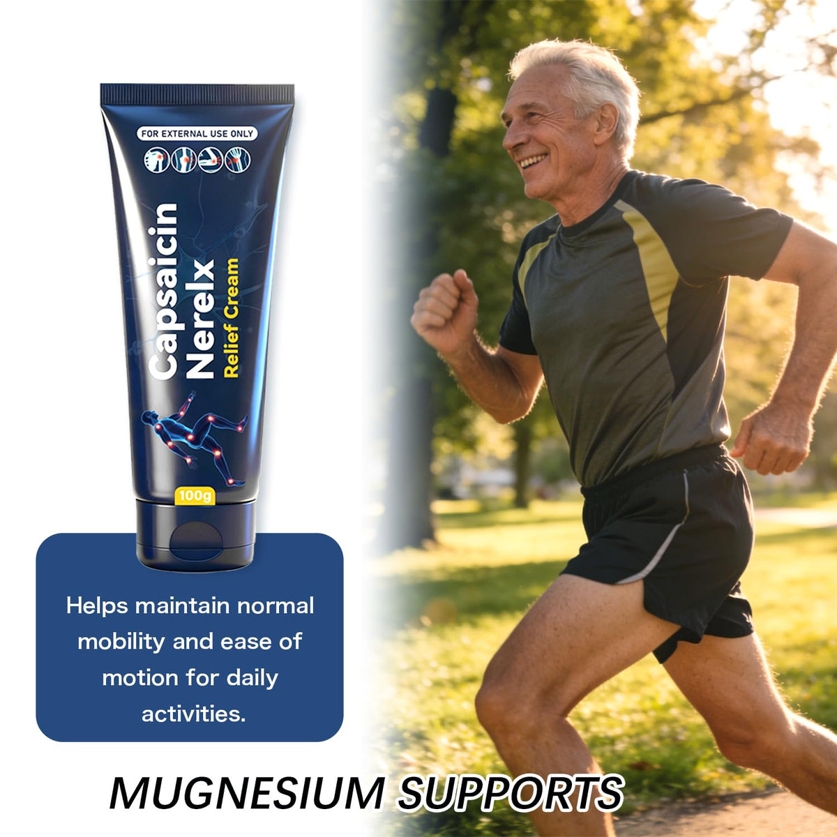 Umizze 100g tube held in hand to show size and easy portability benefit