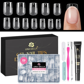 UNA GELLA front packaging showing kit contents and branding, clear product overview