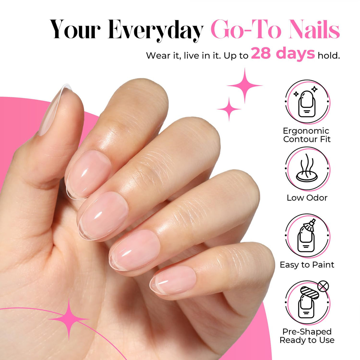 UNA GELLA cuticle trimmer, pusher, file and buffers for neat prep