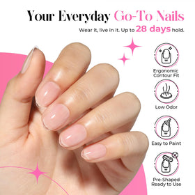 UNA GELLA cuticle trimmer, pusher, file and buffers for neat prep
