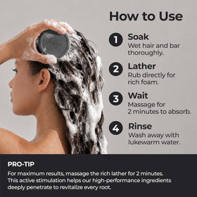 unaba lifestyle bathroom setting showing clean, minimal routine for refreshed scalp