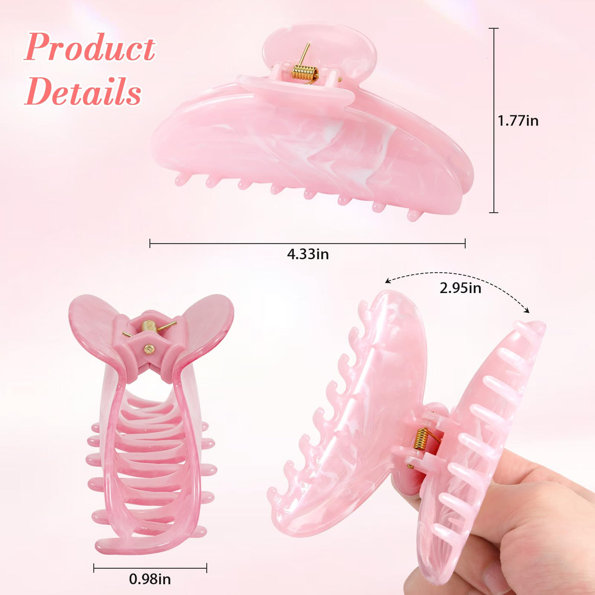 Unbednigt clip in hair side profile demonstrating comfortable hold