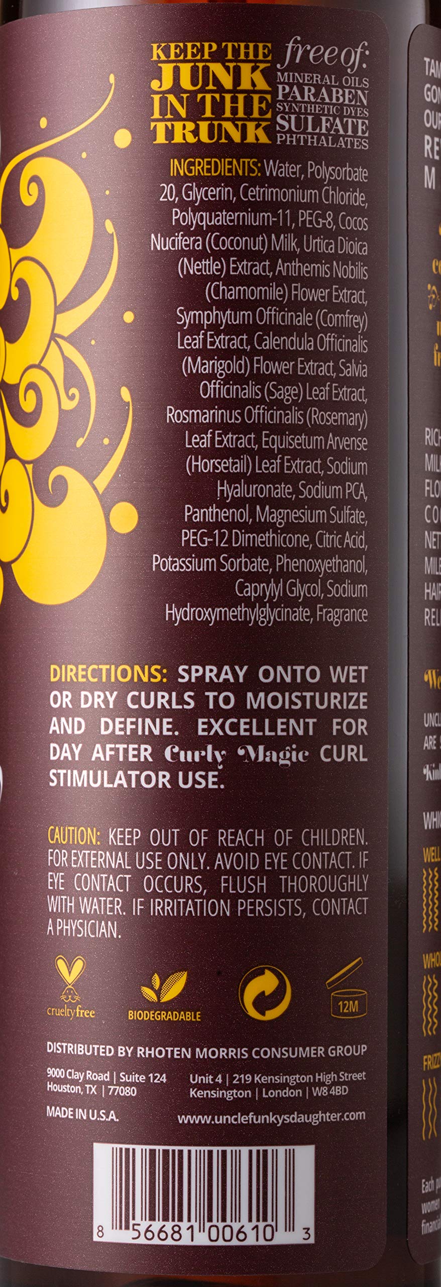 Uncle Funky's Daughter texture close-up showing lightweight formula for soft curls