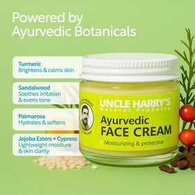 Uncle Harry's cream applied to hand demonstrating easy spreadability and hydration