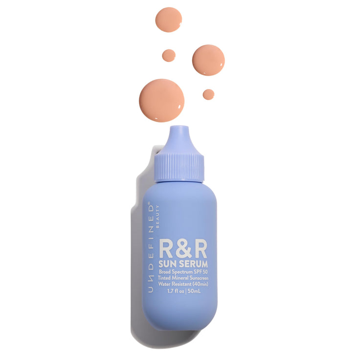 Undefined R&R Sun Serum front packaging showing SPF 50 protection
