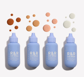 Undefined R&R Sun Serum size comparison next to credit card for scale