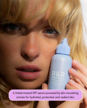 Undefined R&R Sun Serum creamy texture close-up showing quick absorption