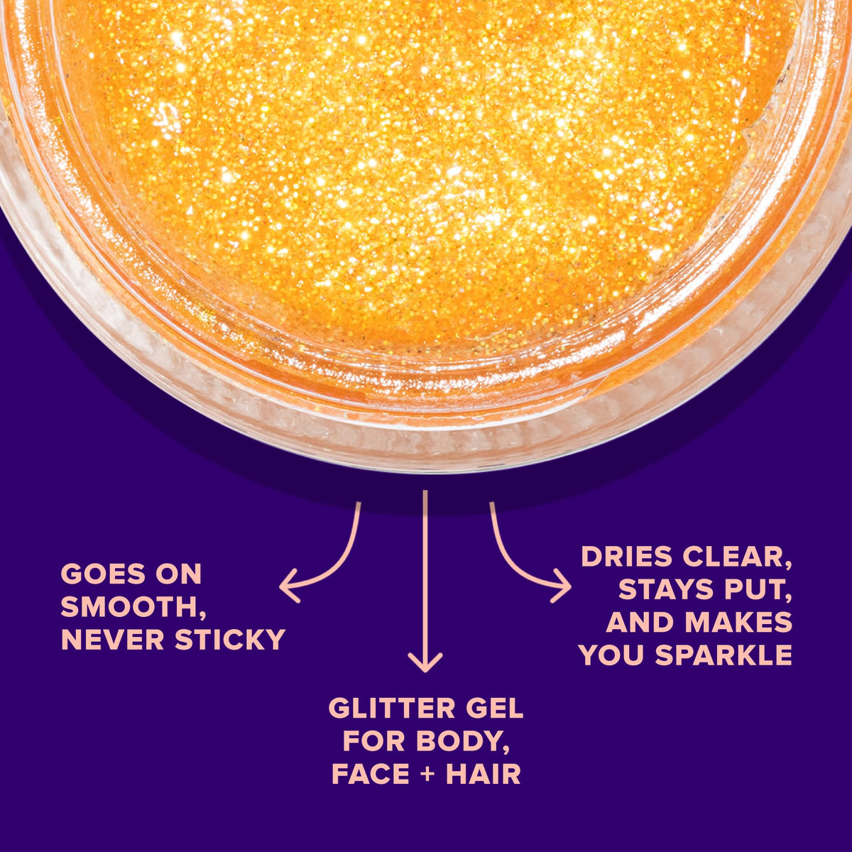UNICORN SNOT applied as face highlight showing vibrant orange shimmer benefit