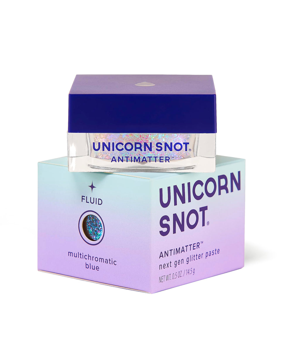 Unicorn Snot Fluid front packaging showing color-shift and benefits