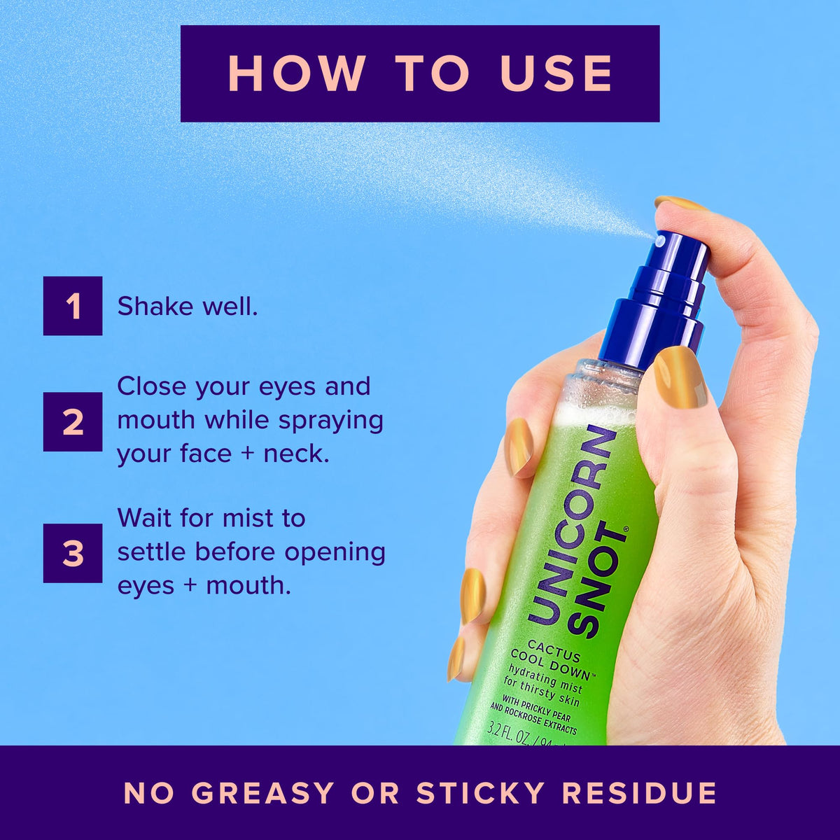 UNICORN SNOT label and ingredients highlighting botanical nourishment