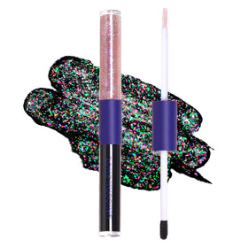 UNICORN SNOT front packaging showing the black matte lipstick and glitter gloss for bold looks