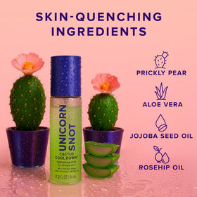 UNICORN SNOT bottle held in hand showing travel-friendly size benefit