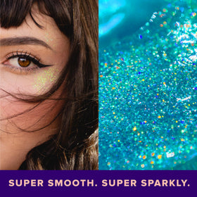 UNICORN SNOT brushed through hair creating shimmering blue streaks for impact