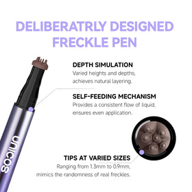 Unicos freckle stamp close tip detail highlighting precision tip for control