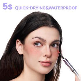 Unicos freckle stamp in use hand application demonstrating quick five-second drying