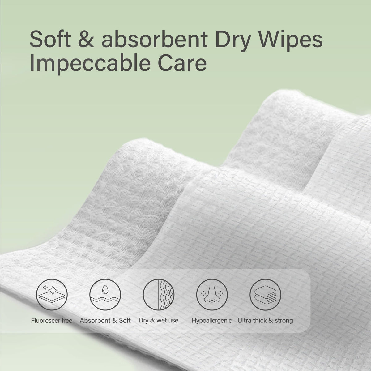 UNIFREE close-up fiber texture highlighting soft viscose material and gentle touch