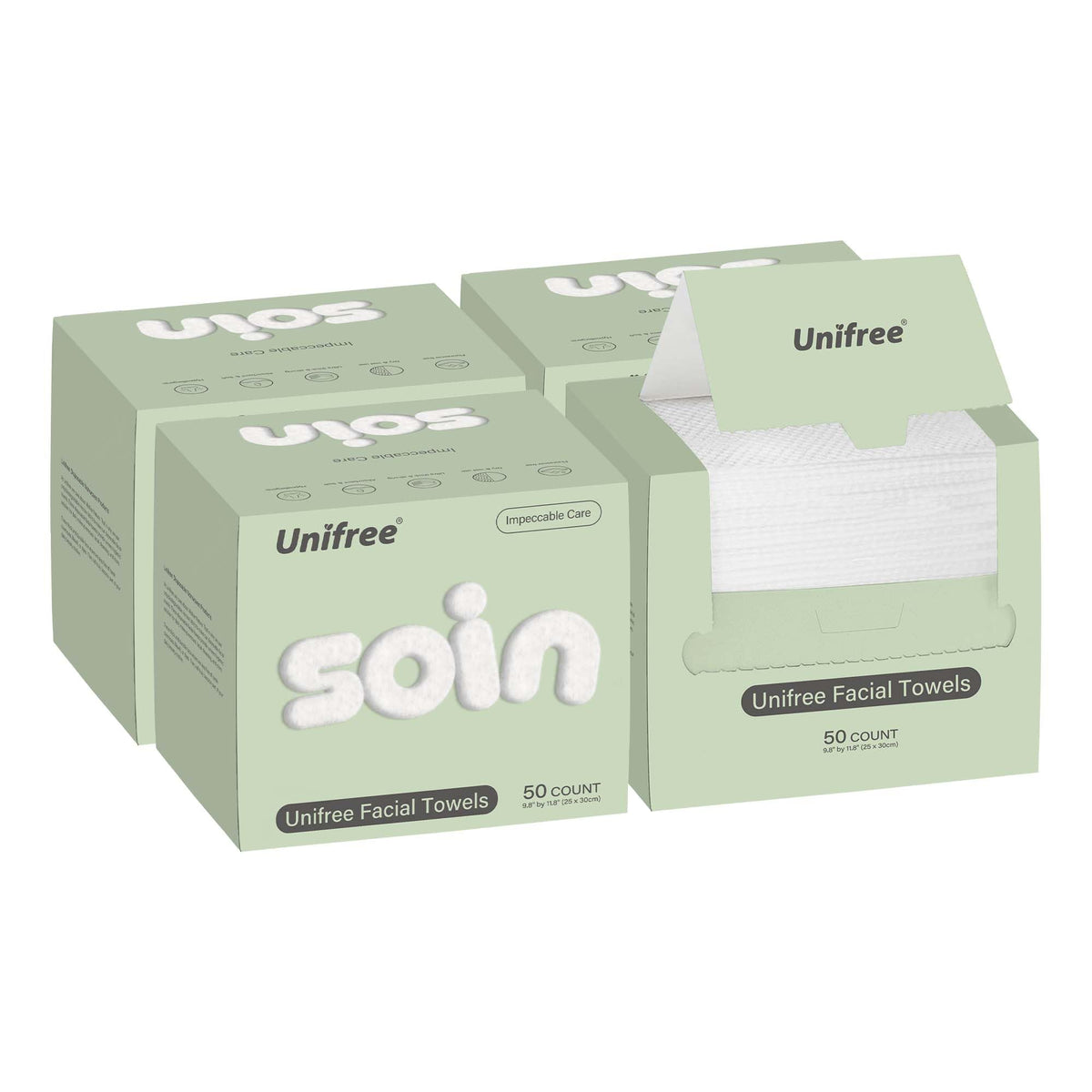 UNIFREE front box packaging showing four boxes and branding, convenient value pack