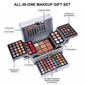 UNIFULL full open palette with mirror displaying complete makeup selection