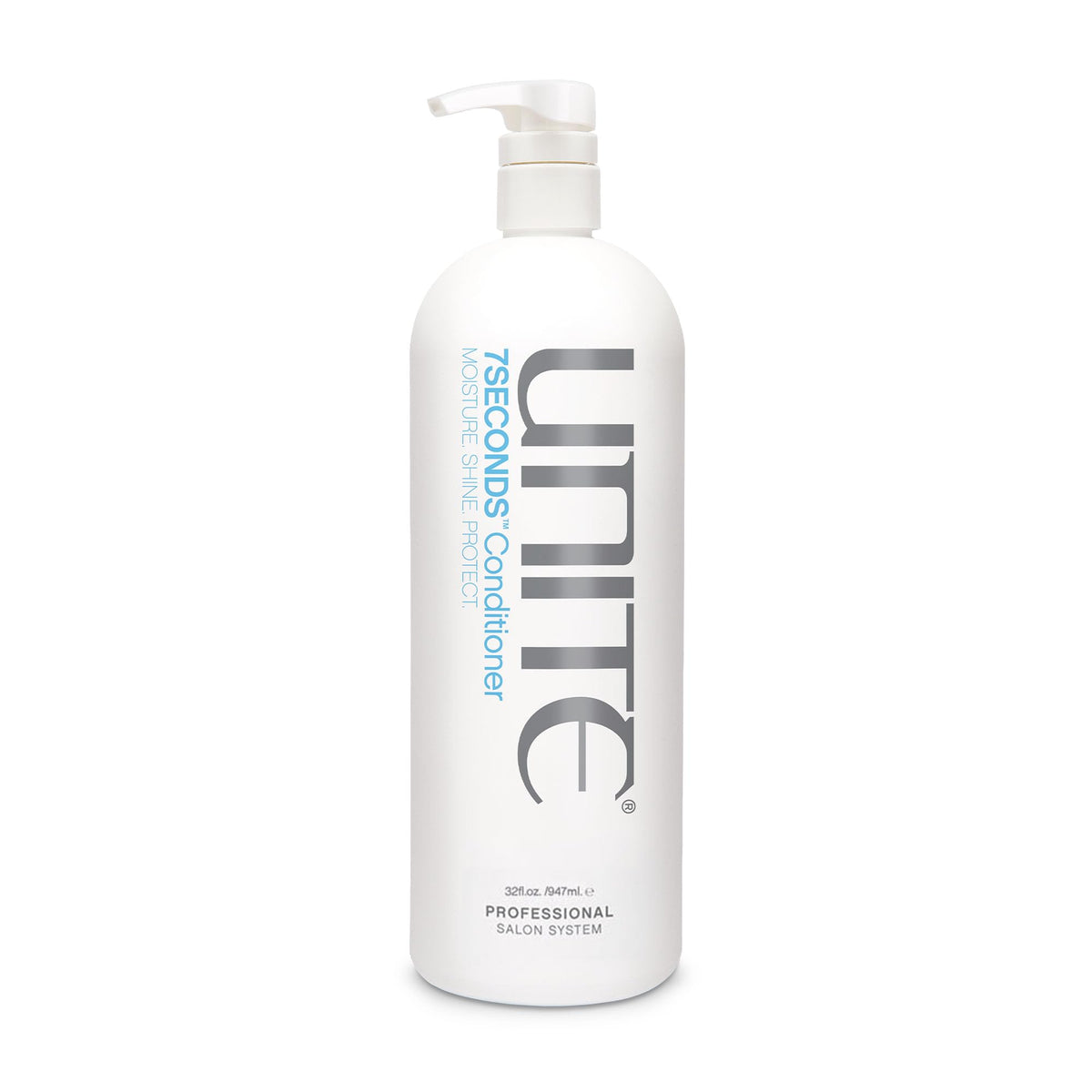 UNITE front bottle showing 7SECONDS conditioner benefits