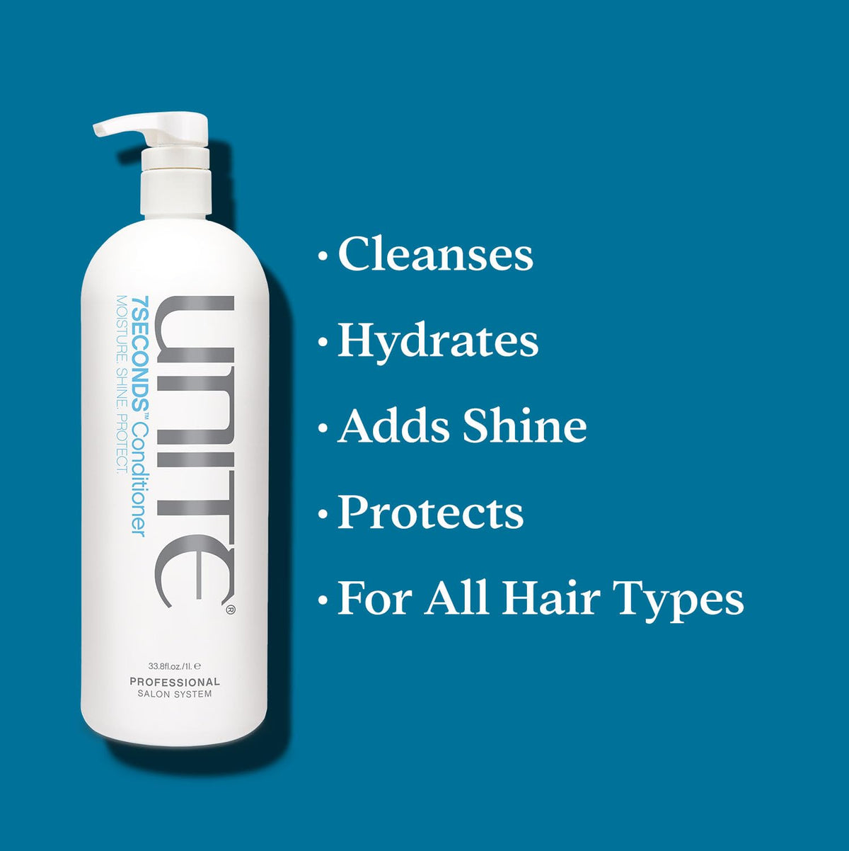 UNITE texture of conditioner on hand showing easy spread and slip