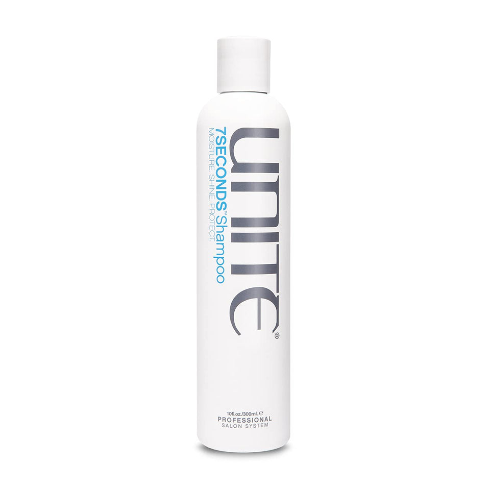 UNITE front packaging showing 7SECONDS bottle and measurable benefit of gentle cleansing