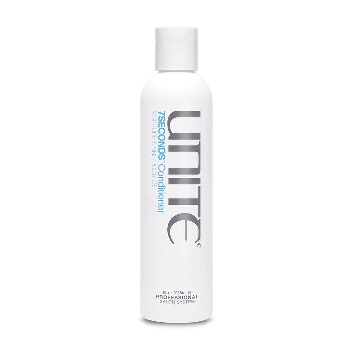 UNITE front packaging bottle showing label and size benefit of clarity