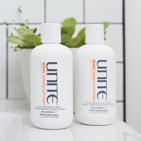 UNITE reshaped second-day curls demonstrating refreshed bounce