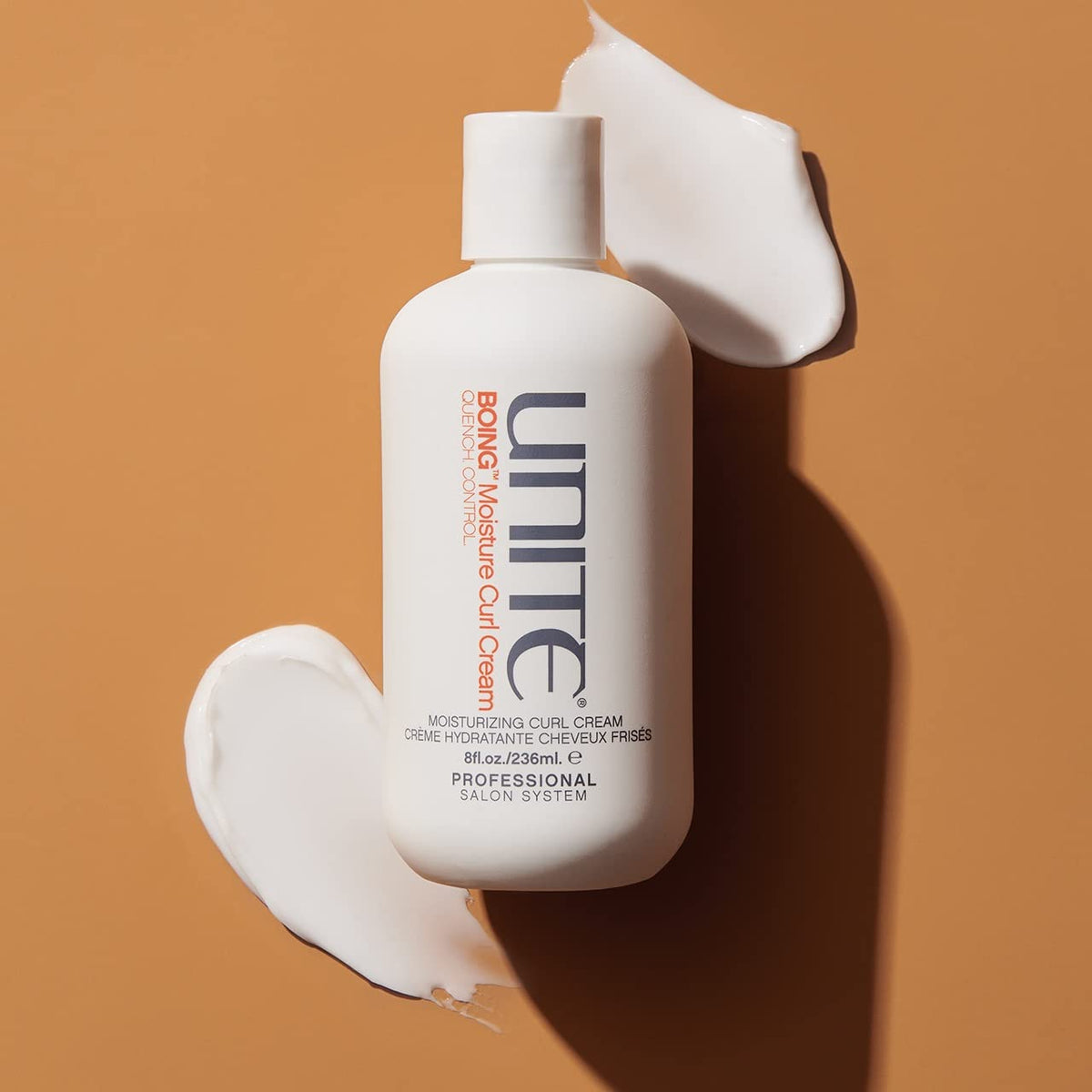 UNITE BOING cream texture close-up, benefit: shows rich hydrating consistency