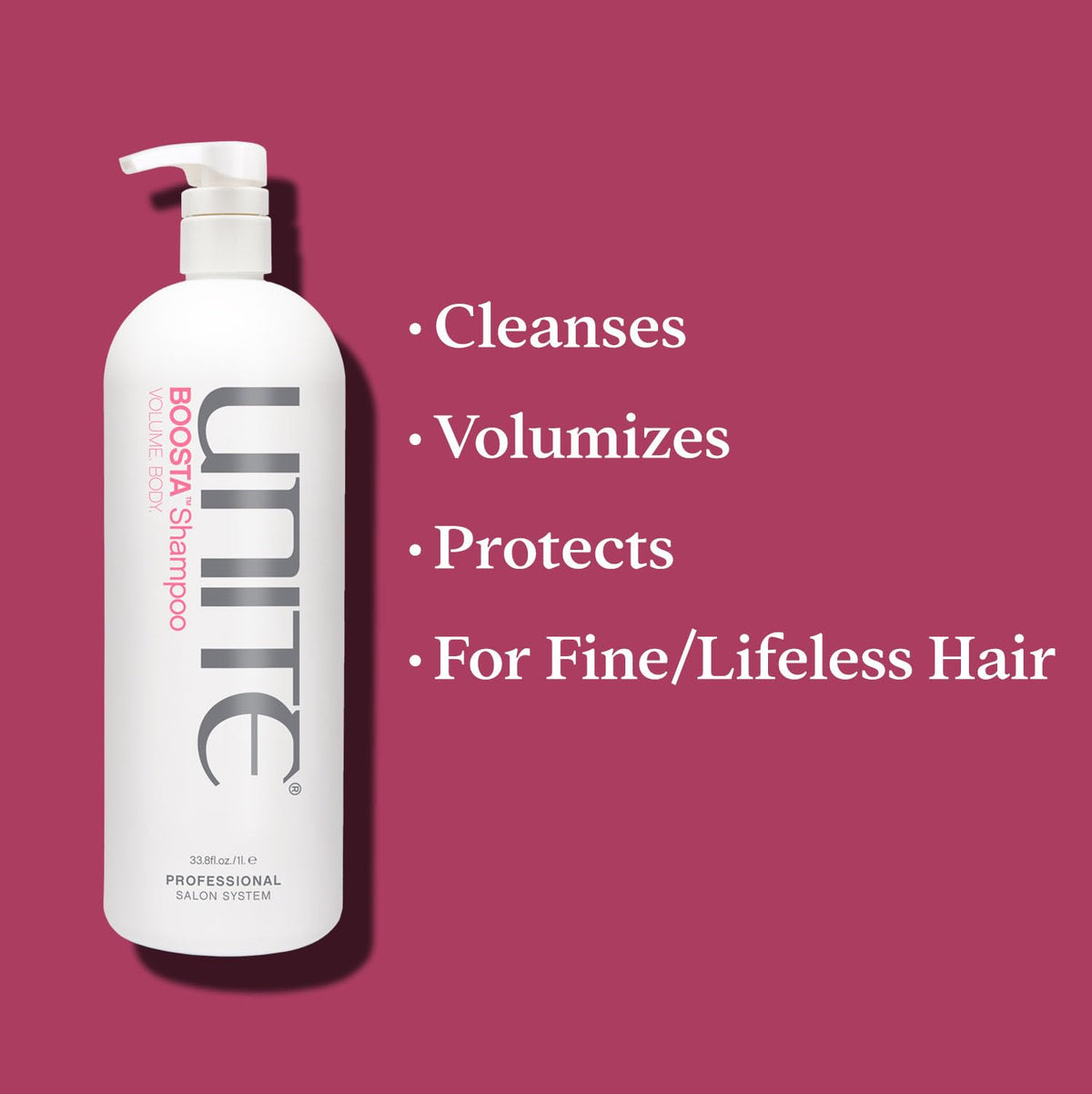 UNITE BOOSTA in bathroom lifestyle scene showing salon-quality routine at home
