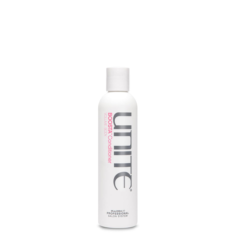 UNITE BOOSTA front bottle view showing product and volume benefit