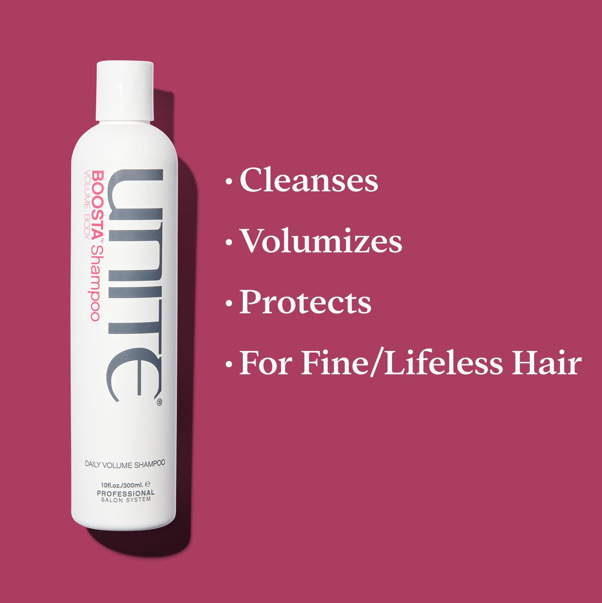 UNITE BOOSTA creamy lather on hand highlighting texture and gentle cleansing benefit