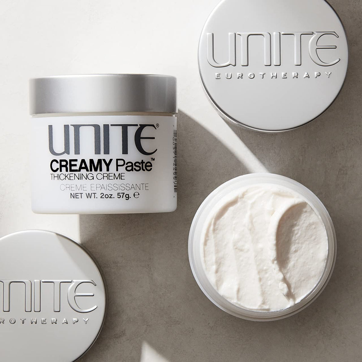 UNITE creamy paste texture close-up showing pliable, matte finish