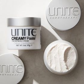 UNITE creamy paste texture close-up showing pliable, matte finish