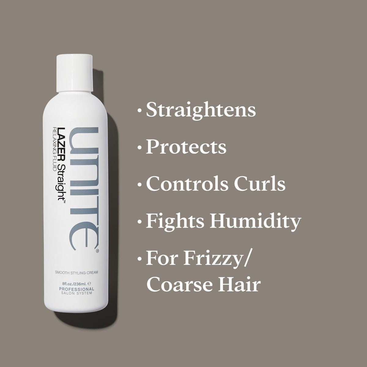 UNITE LAZER Straight fluid texture on palm highlighting smoothing benefit