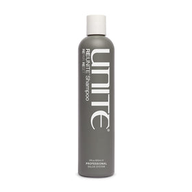 UNITE RE:UNITE front packaging showing bottle and label, highlights reparative benefits
