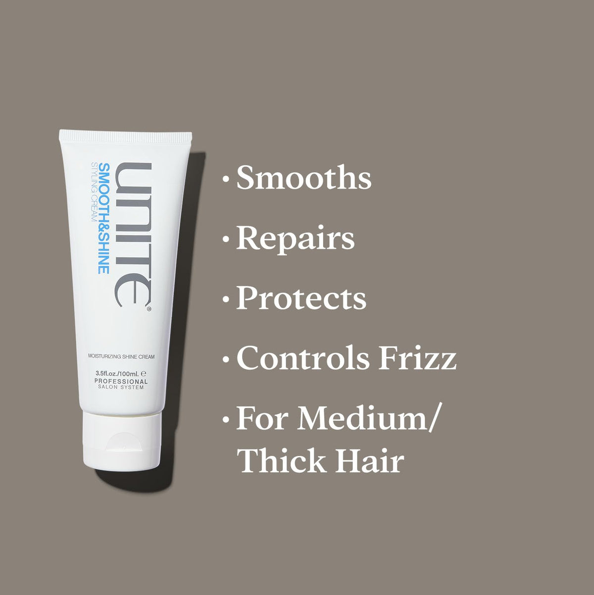 UNITE smooth&shine creamy texture close-up illustrating smooth finish