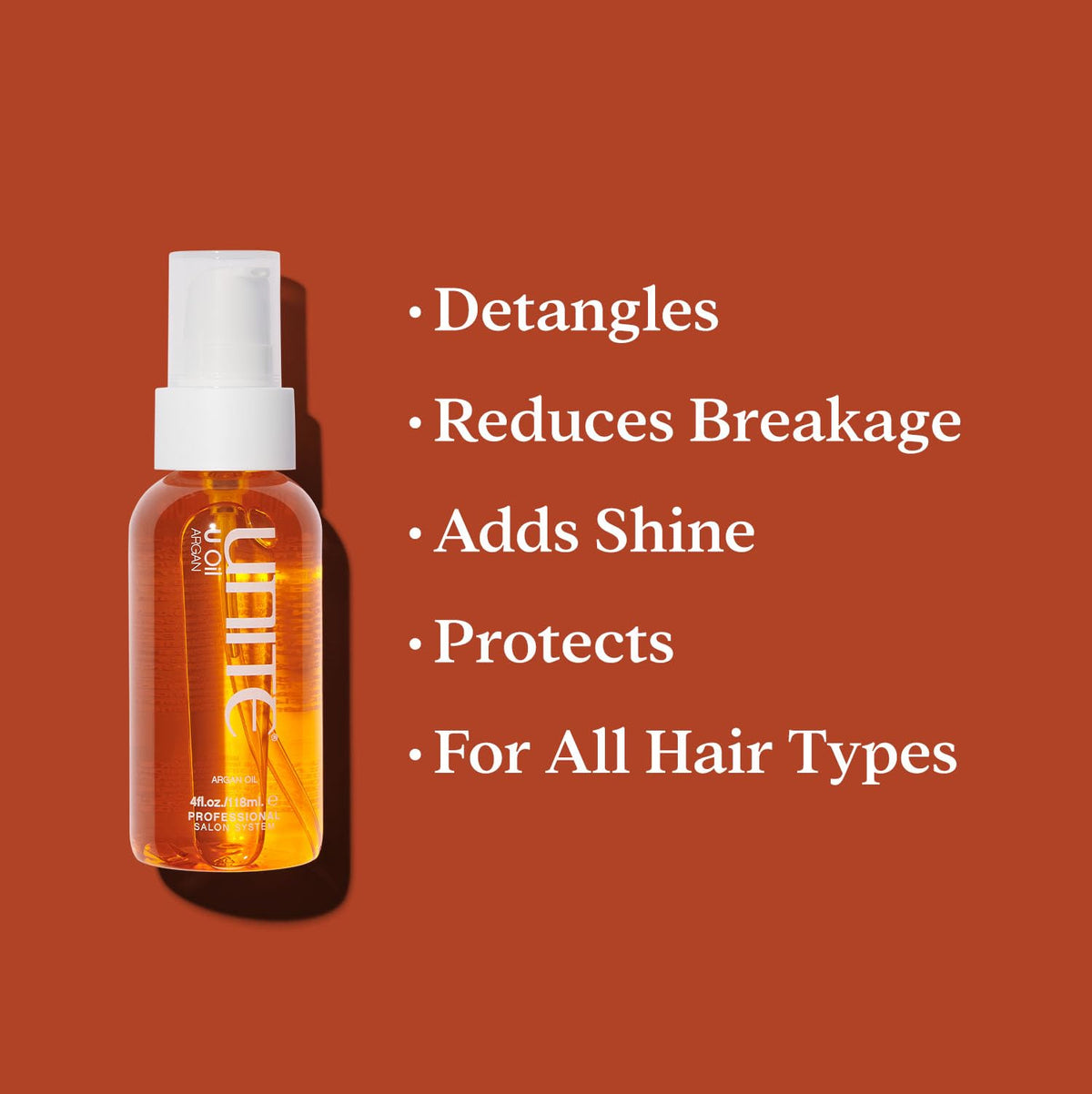 UNITE U Oil droplet texture close-up highlighting lightweight argan shine and smooth finish