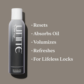 UNITE U:DRY High spray nozzle close-up for precise application at roots