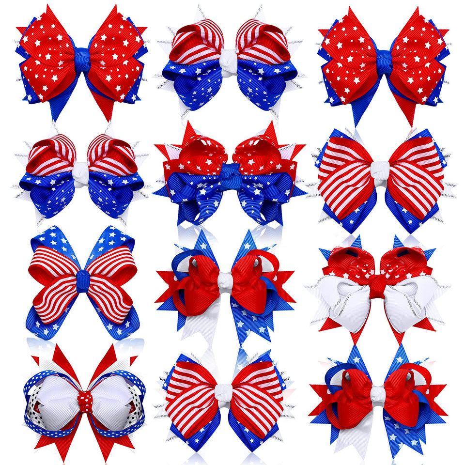 Unittype front packaging view showing twelve red white blue bows, perfect for coordinated looks