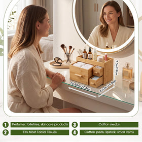 Unittype top shelf holding skincare bottles for quick access and stability