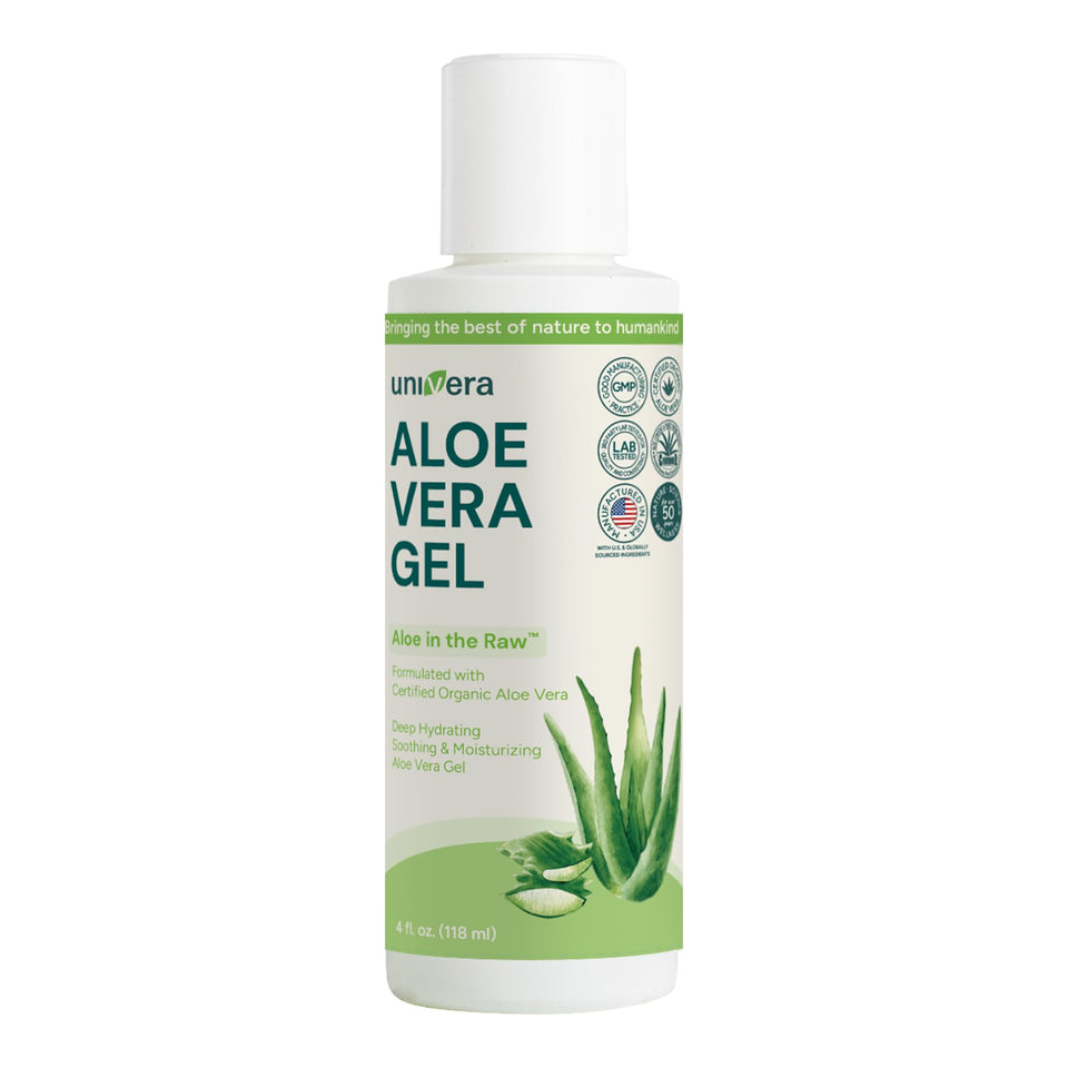 Univera front packaging showing 4 oz bottle and clean design for travel convenience