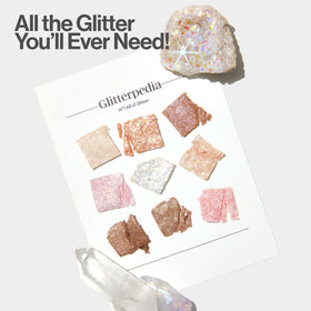 UNLEASHIA open palette showing diverse glitter pans and wearable color options