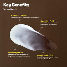UNLEASHIA texture close-up of serum drop showing lightweight feel and quick absorption benefit
