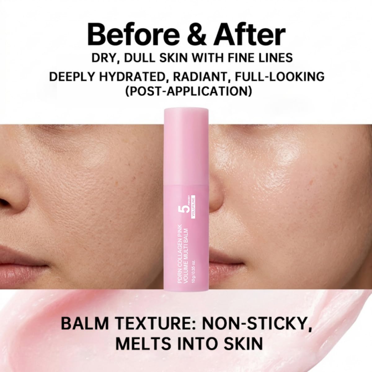UNME SOULMA applying balm under-eye to smooth fine dryness