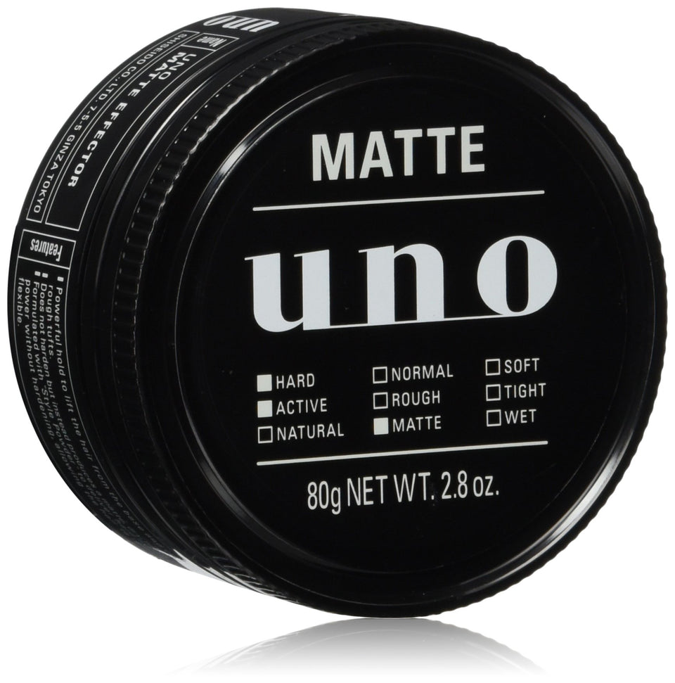 UNO jar front packaging showing product name and matte finish benefit
