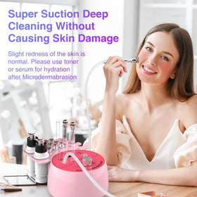 UNOISETION control panel closeup highlighting adjustable suction for customized treatments