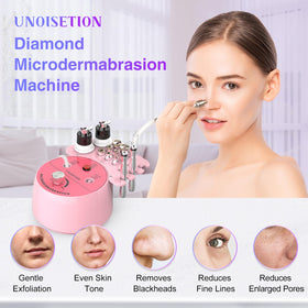 UNOISETION nine sterile diamond heads arranged to show varied fineness and targeted benefits
