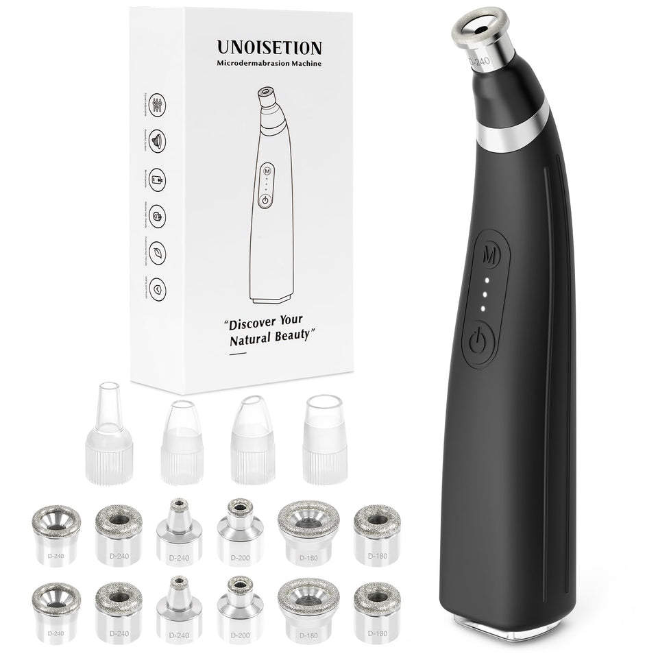 UNOISETION handheld device front view showing compact design and easy storage benefit